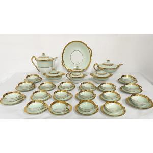 Coffee And Tea Service Comprising 25 Pieces In Polychrome Porcelain. 20th Century.