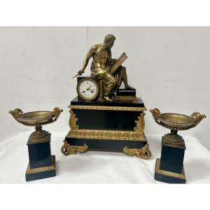Napoleon III Bronze And Marble Fireplace Surround, 19th Century