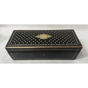 Marquetry Glove Box In The Style Of Queen Napoleon III