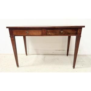 Louis XVI Style Desk In Mahogany And Veneer, 20th Century