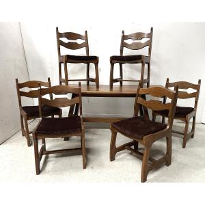 Dining Room Furniture XX Century Table And Chairs