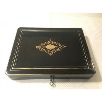 Box Napoleon III Token Boulle Box Marquetry Box Boulle