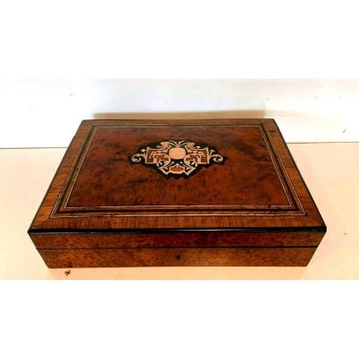 Box A Tokens Thuja Loupe Box Napoleon III Boulle Marquetry XX Century
