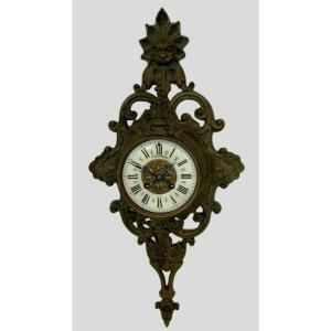 Cartel Applique In Chiseled Bronze With Mascaron Decor XIX Century