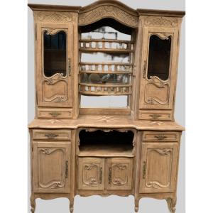 Louis XV Style Two-body Buffet In Solid Oak XX Century