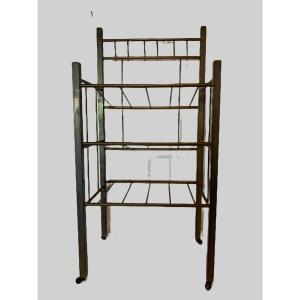 Art Deco Brass Magazine Rack XX Century