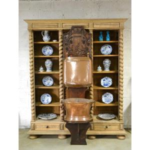 Important Copper Fountain And Its Support, 19th Century Period.