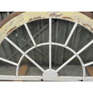  Large Oak Transom, 1900 Period