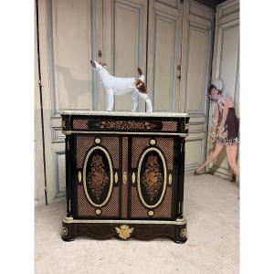 A Marquetry Sideboard Decorated With Medallions, Napoleon III Period