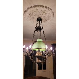 Antique Bronze Pendant Light, Late 19th Century