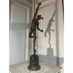 19th-century Bronze, Mercury After Jean De Bologne