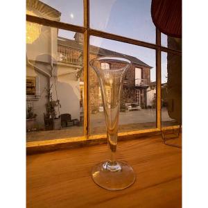 Engraved Champagne Flute, Empire Period.