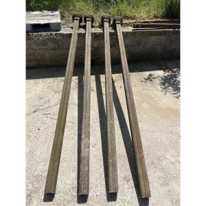 Suite Of Four Cast-iron Posts From The 1930s