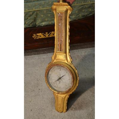 Barometer In Golden Wood Eighteenth Century