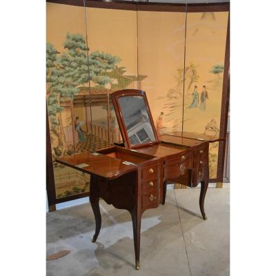 Mahogany Dressing Table Stamped By Coulon & Chevalier XVIIIth Century