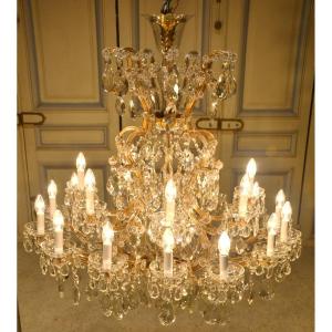 Large Marie Therese Chandelier In Bohemian Crystal