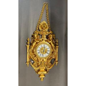 Important Wall Cartel In Gilt Bronze