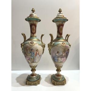 Pair Of Sèvres Porcelain Vases