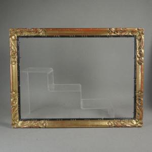 Art Déco Frame Rabbet: 35 X 25 Cm For Drawing Or Engraving