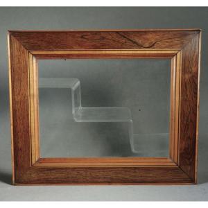 Cadre XIXe Placage Palissandre Et Filet Feuillure : 18 X23,5 Cm