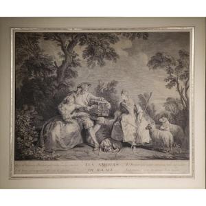 The Loves Of The Bocage, Nicolas De Larmessin (iii) 18th Century Print 