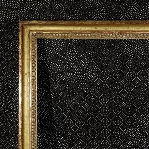Small Frame Early 19th Century Wood Stucco Gilded Rebate: 
