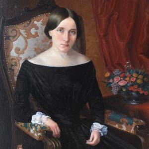 Portrait Of A Woman, 19th Century, French School, 27 X 35.5 Cm