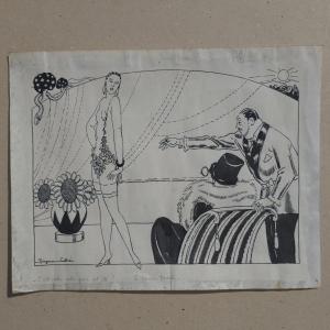 Raymond Pallier (1888-1948) The Dress For This Summer Art Deco Press Drawing