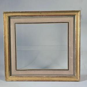 Under Glass, Gilded Wooden Baguette, 18th Century Style Design, View: 22 X 19.5 Cm