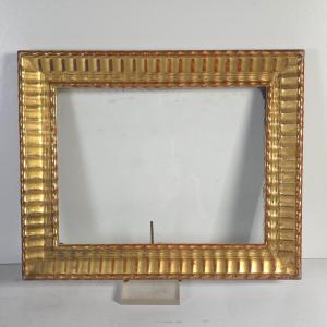 Gilt Guilloché Frame, 19th Century, Rabbet: 20 X 26 Cm