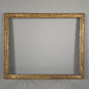 Giltwood Frame, 18th Century. Original Giltwood Frame, Re-ribbed Frame: 35 × 42.5 Cm. View: 32.
