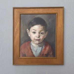 Franz Van Montfort (1889-1980) Portrait Of A Boy 1940