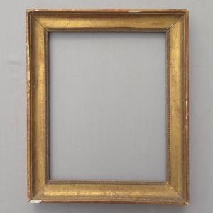 Gilded Wood Frame, Early 19th Century, Rebate: 31.5 X 25.5 Cm
