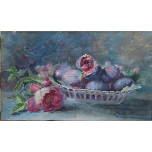 Louise Stella-samson (1880–1974), A Student Of Madeleine Lemaire, Figs Entitled "spring"