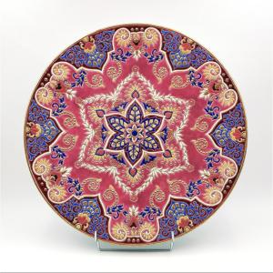Important Longwy Enamel Dish, Vendôme Model By Maurice-paul Chevallier