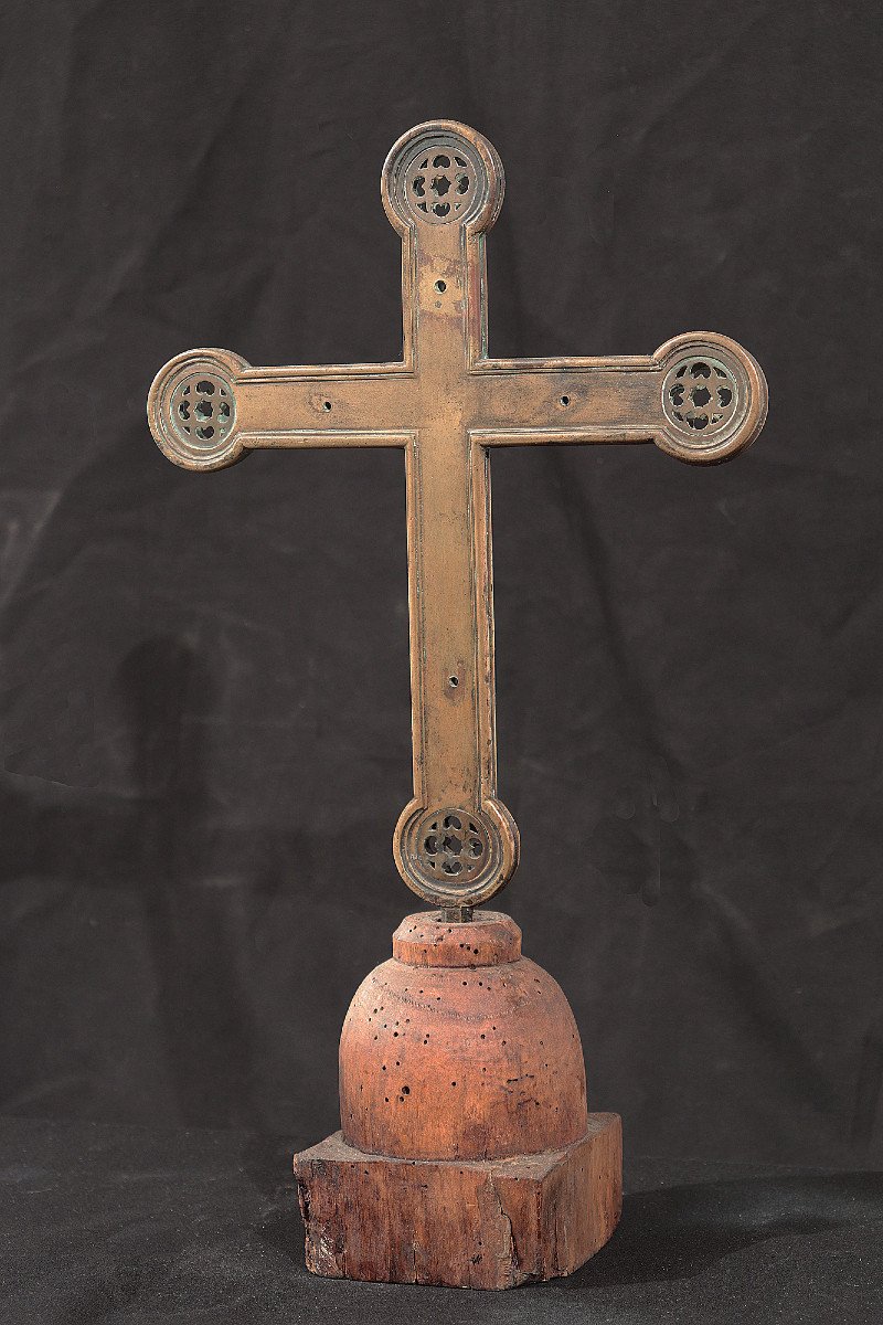 Croce astile in bronzo, fine '400