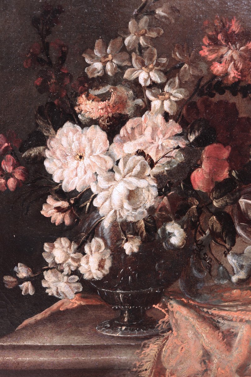 Giovanni Stanchi (Roma 1608-1675) - Vaso con fiori-photo-3