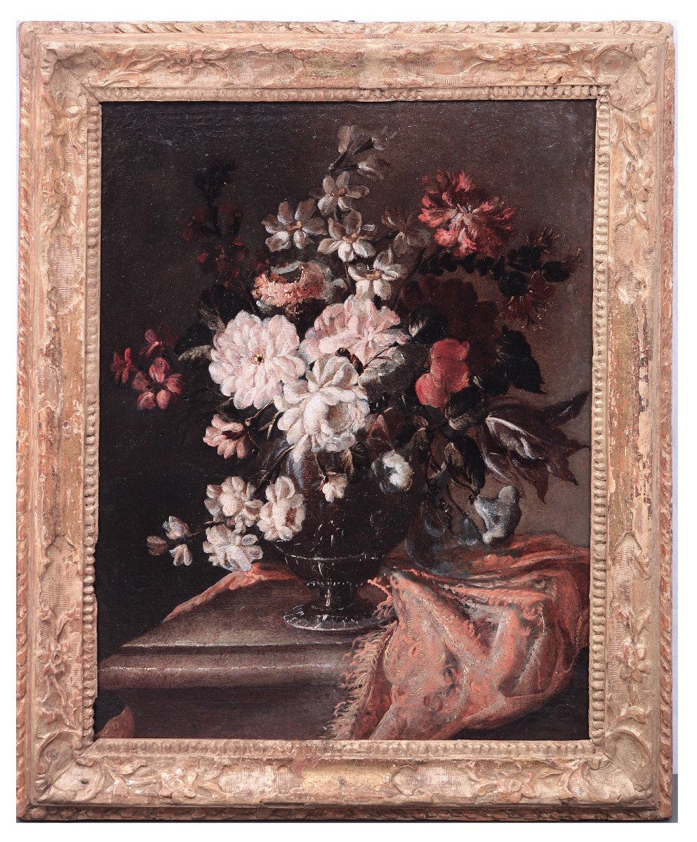 Giovanni Stanchi (Roma 1608-1675) - Vaso con fiori