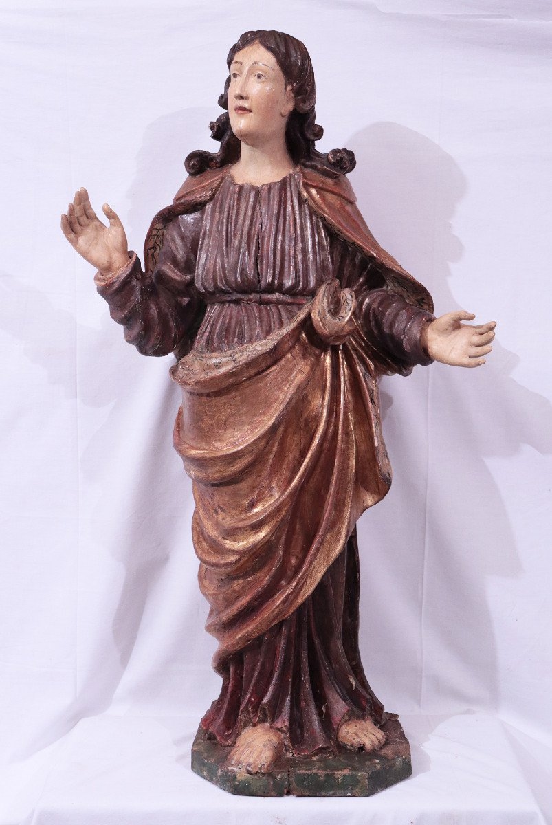 Scultura lignea : "San Giovanni", Sec. XVII-photo-3