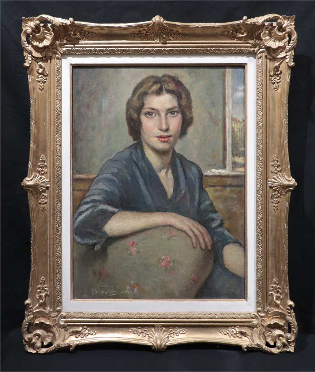Giuseppe Mascarini (Bologna 1877 - Milano 1954) - Ritratto di Carla