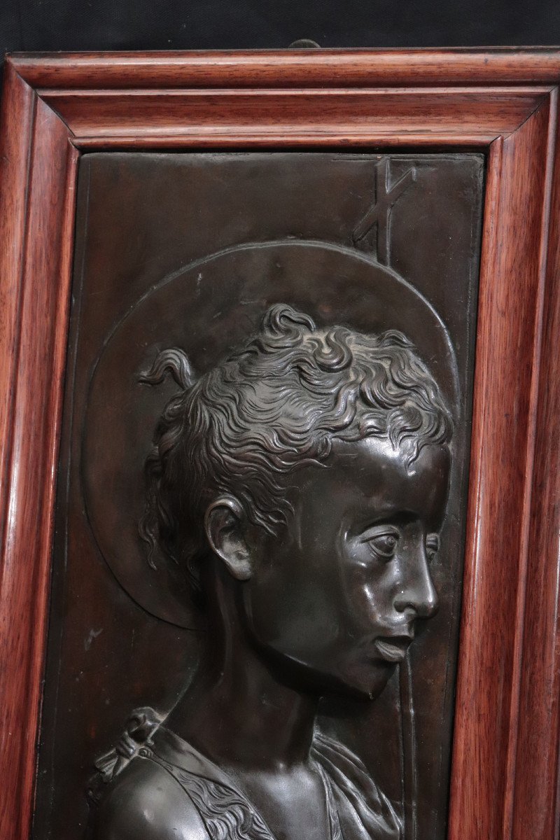 Altorilievo in bronzo: San Giovanni, fine '800-photo-2
