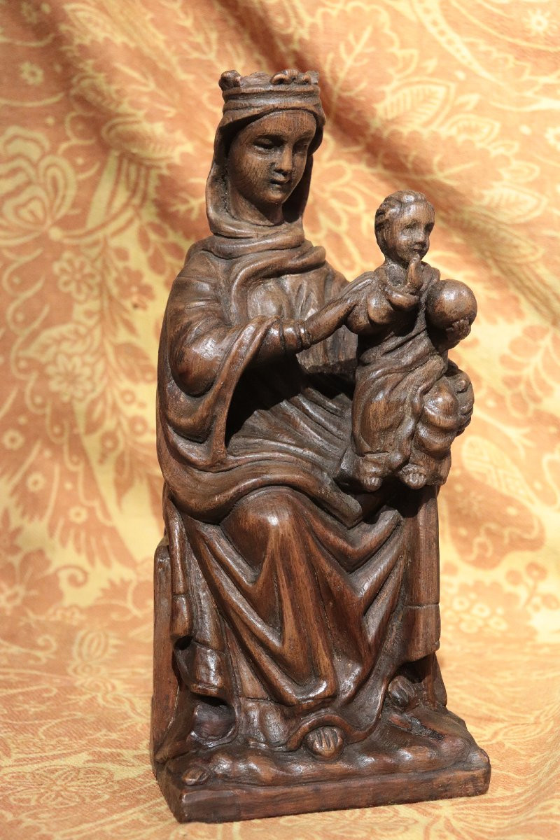 Scultura lignea, Madonna con Bambino, Francia '800-photo-3