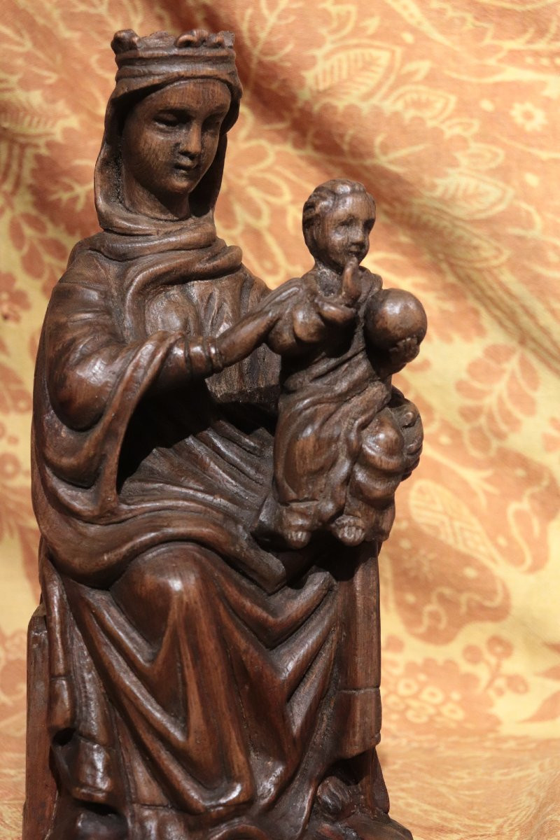 Scultura lignea, Madonna con Bambino, Francia '800-photo-4