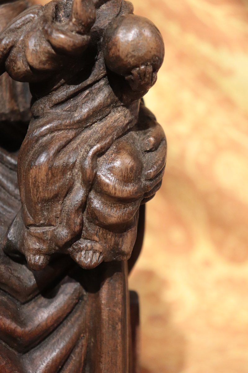 Scultura lignea, Madonna con Bambino, Francia '800-photo-1