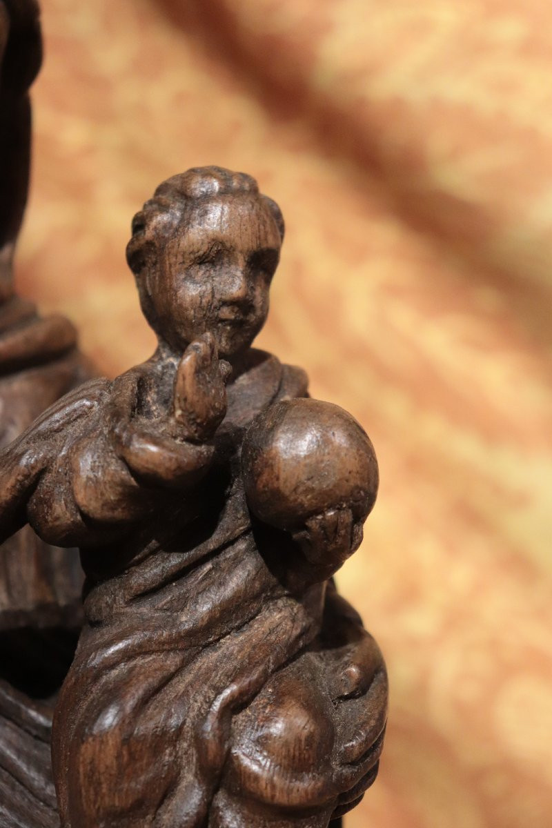 Scultura lignea, Madonna con Bambino, Francia '800-photo-2