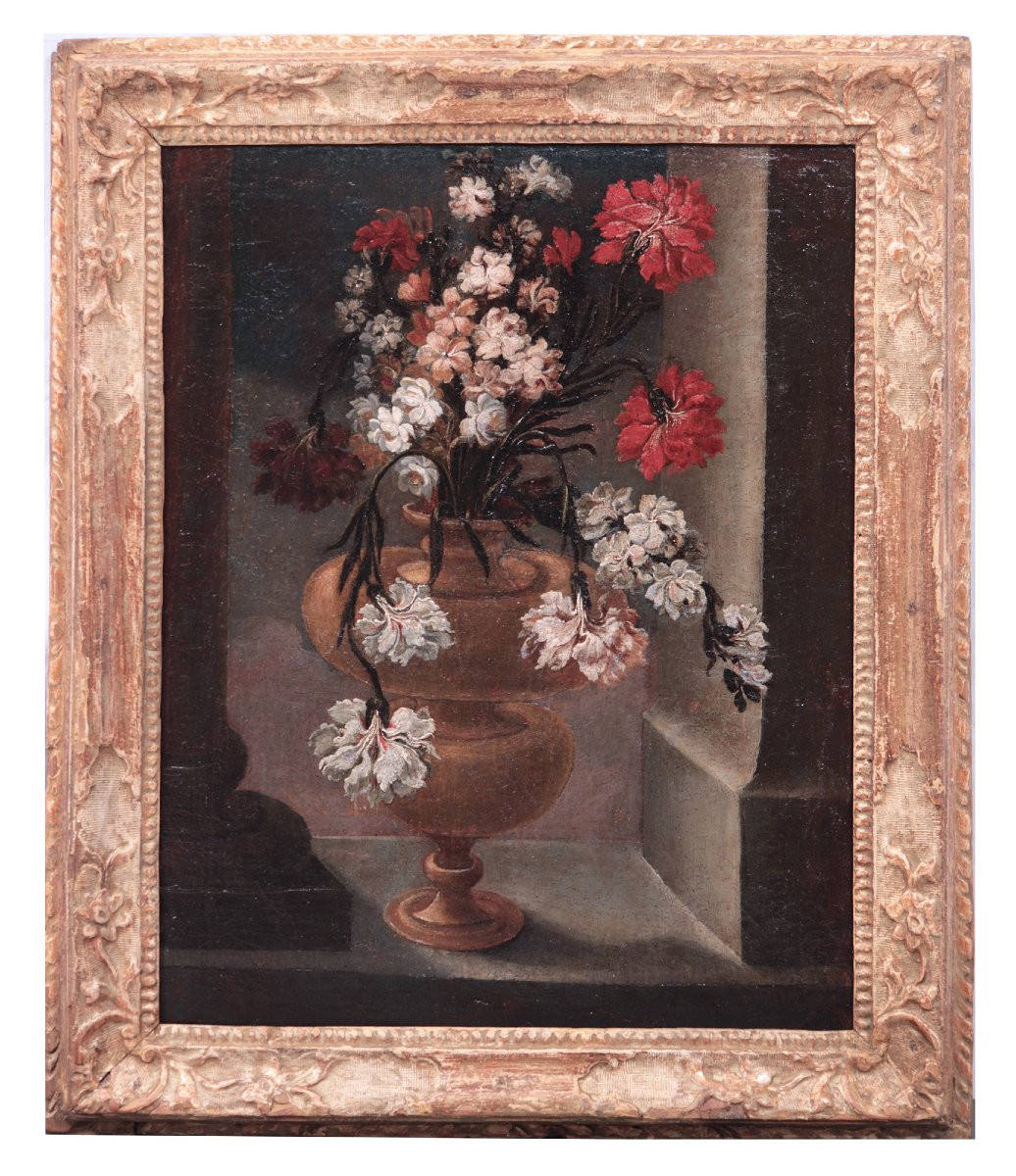 Stanchi Giovanni (roma 1608-1675) - Coppia nature morte-photo-3