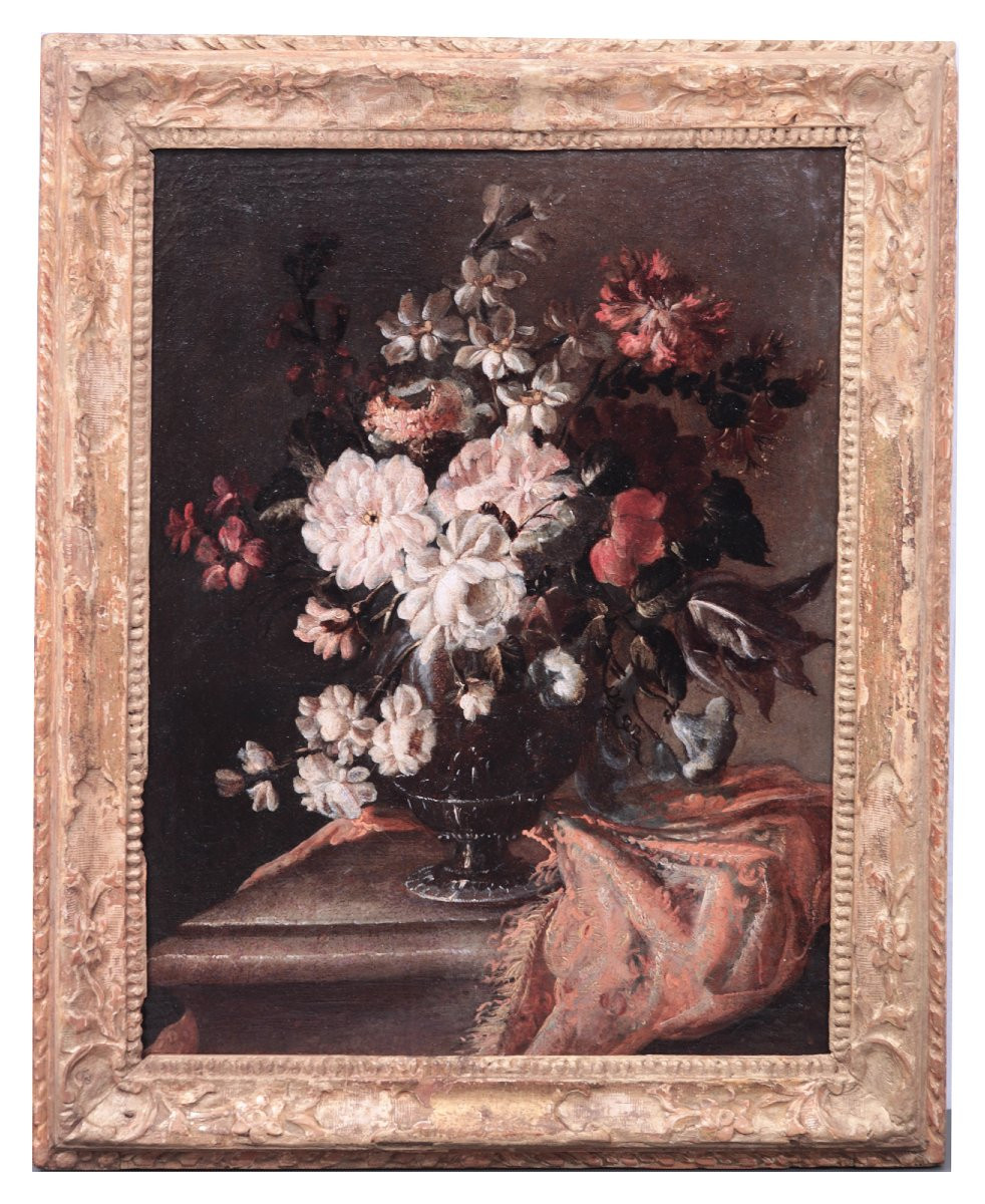 Stanchi Giovanni (roma 1608-1675) - Coppia nature morte-photo-1