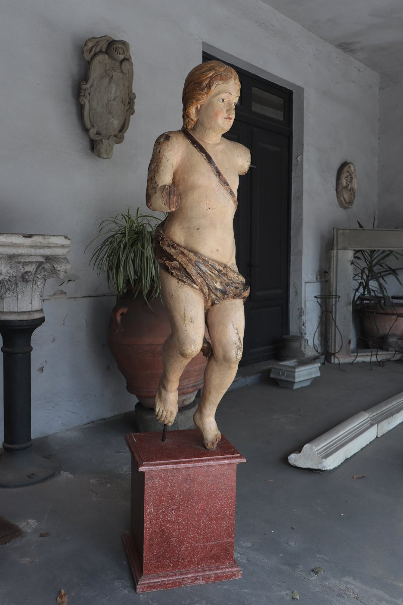 Grande scultura, Putto Policromo, '600-photo-4