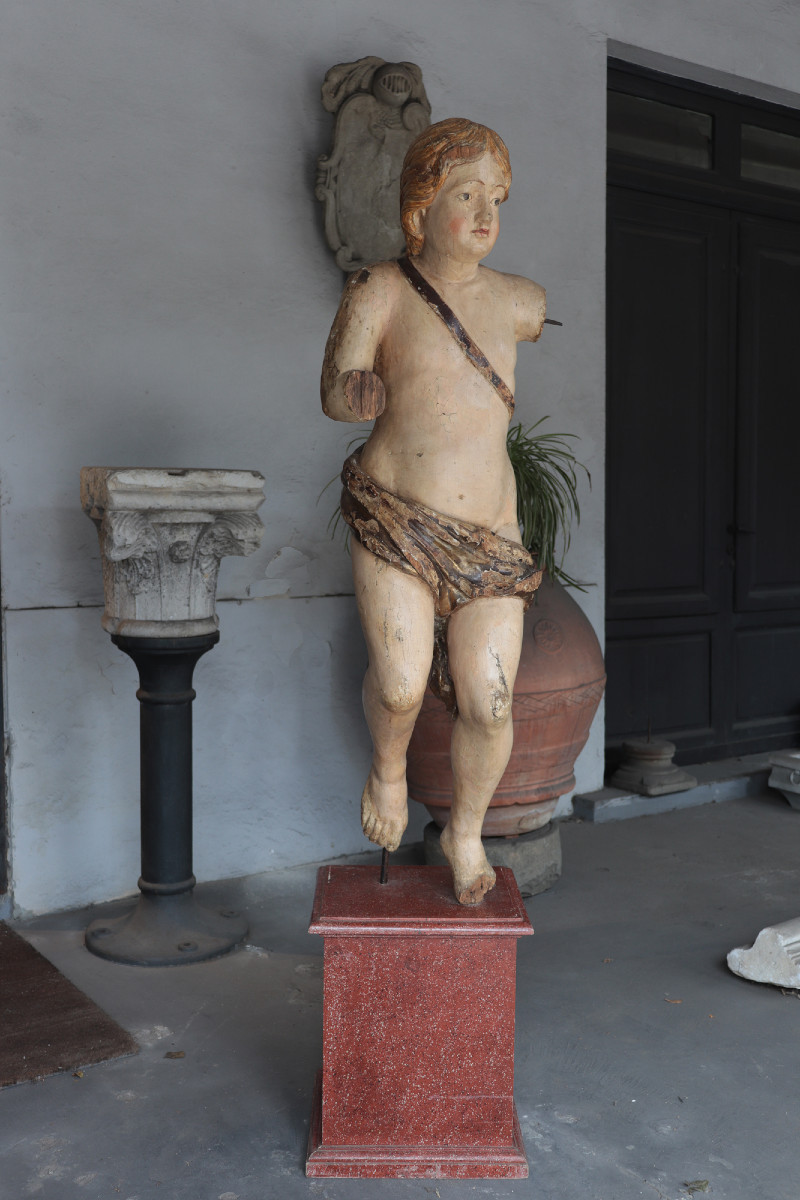 Grande scultura, Putto Policromo, '600