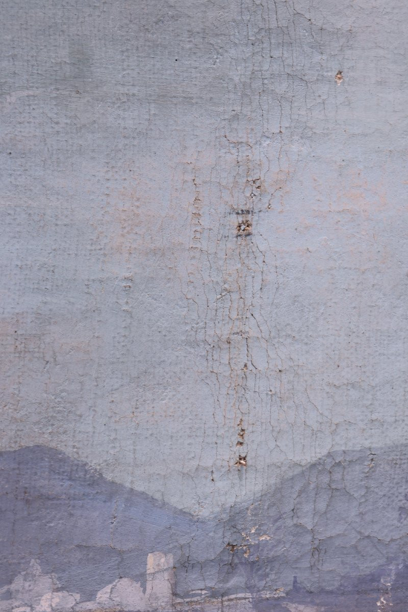 Grande dipinto: Coppia di angeli, Toscana, '900 H203CM-photo-1